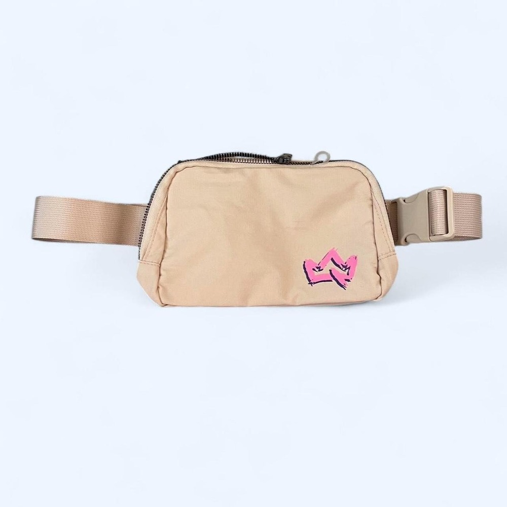 Cream Fanny Pack/Cross‎ Body Bag by Primal Queen